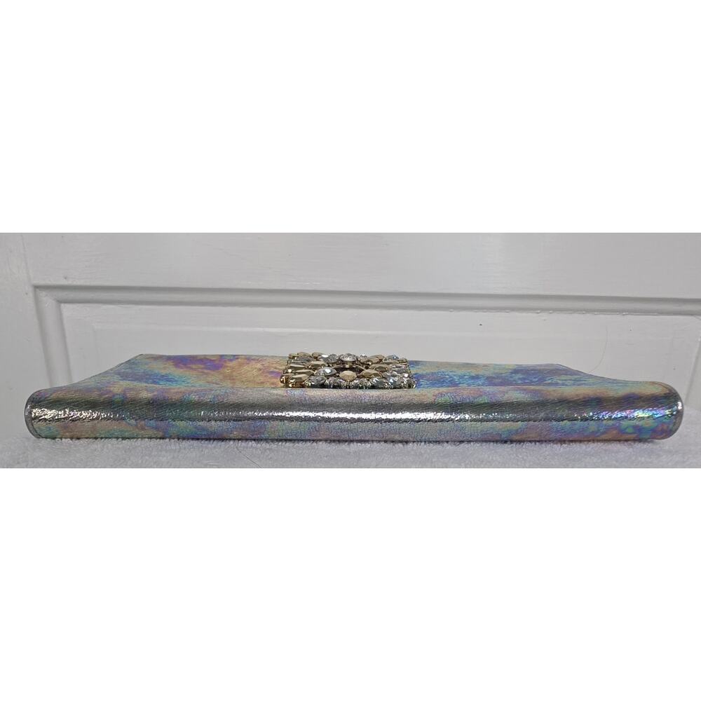 Roger Vivier Pilgrim Bolte De Nuit Iridescent Metallic Clutch Crystals w/COA - Picture 7 of 12